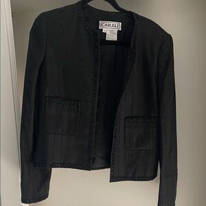 Carlisle Black textured Sequin Women's Blazer size 6